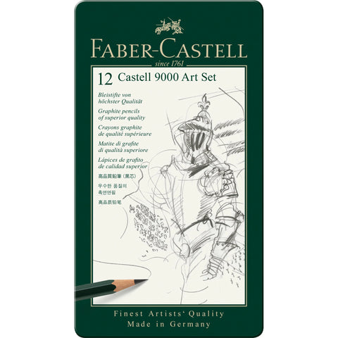 Castell 9000 12 Graphite Pencils of Superior Quality 8B to 2H Faber-Castell #119065