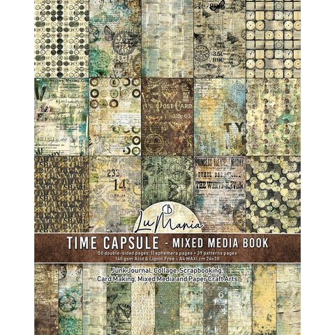 Time Capsule Mixed Media Book Papers Junk Journal / Scrapbooking By Lu Mania For Ciao Bella MA001