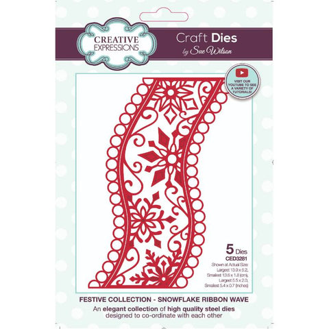 Snowflake Ribbon Wave Festive Collection by Sue Wilson Creative Expressions CED3281