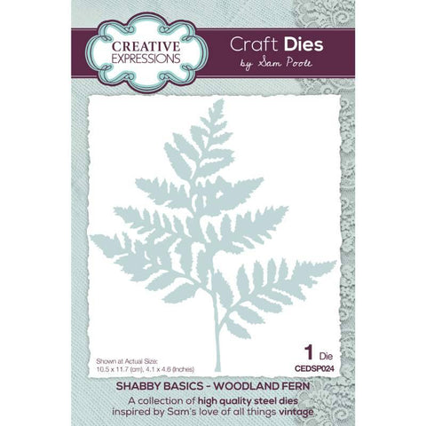 Woodland Fern Shabby Basics Die By Sam Poole Creative Expressions CEDSP024