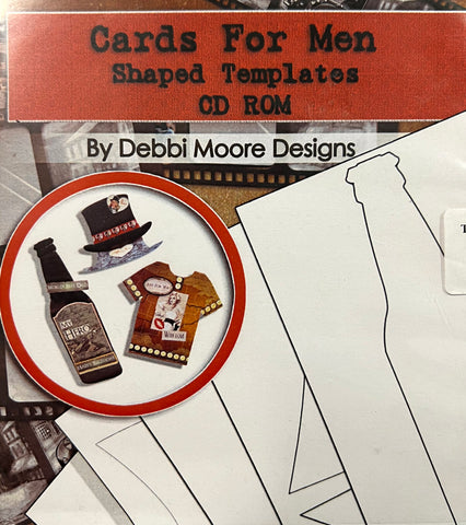 Cards For Men Shaped Templates Digi Crafting Papercrafting CD Rom By Debbi Moore Designs