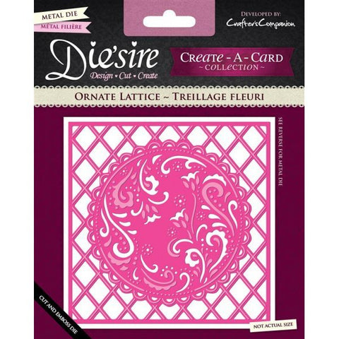 Ornate Lattice Create A Card Die Die'sire Collection By Crafters Companion DSCADORNLAT