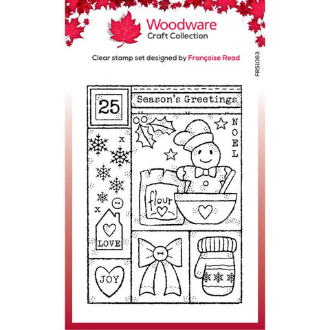 Winter Sampler Stamp Set From Woodware Christmas Collection By Francoise Read Creative Expressions FRS1063