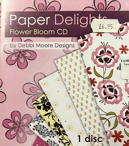 Paper Delights Flower Bloom CD Digi Crafting Papercrafting CD Rom By Debbi Moore Designs