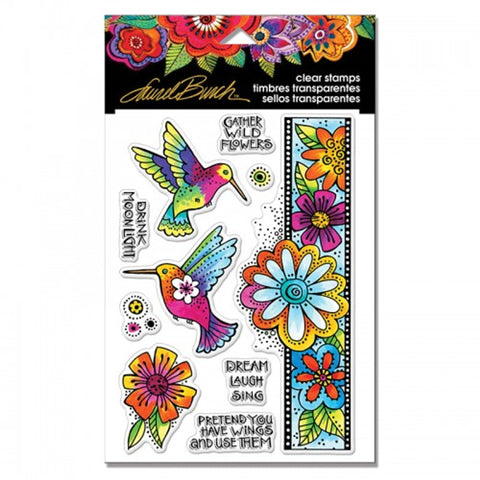 Hummingbird Wishes Photopolymer Stamps Laurel Burch By Stampendous SSCL109