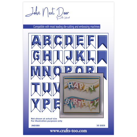 Banner Alphabet Dies 31 Dies John Next Door By John Lockwood for Crafts Too JND380