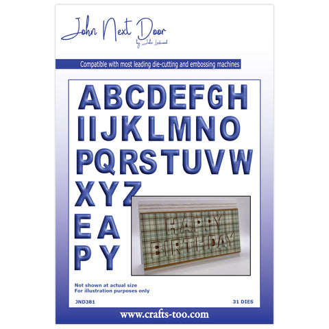 Simple Alphabet Dies 31 Dies John Next Door By John Lockwood for Crafts Too JND381