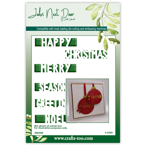 Bauble Words John Next Door Christmas Collection Dies By John Lockwood JND408