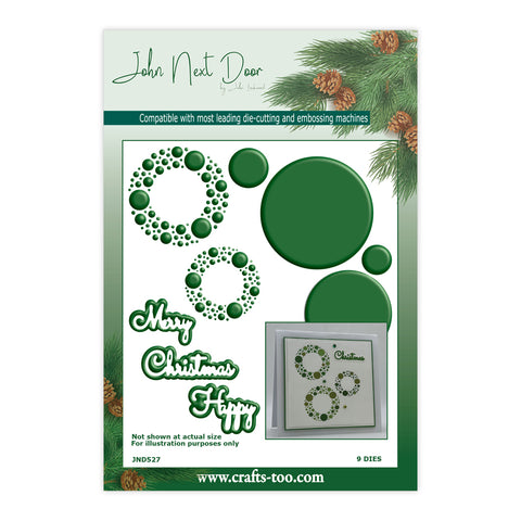 Small Circle Wreaths Maker Die Set John Next Door Christmas Collection 2025 By John Lockwood JND527