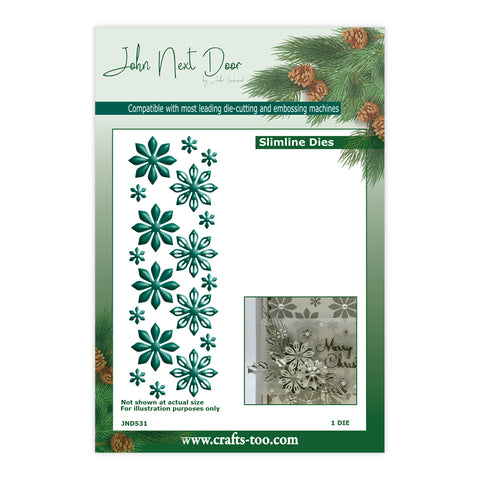 Slimline Crystal Flower Die Set John Next Door Christmas Collection 2025 By John Lockwood JND531