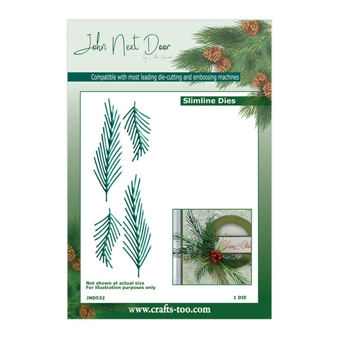 Slimline Boughs Die Set John Next Door Christmas Collection 2025 By John Lockwood JND532