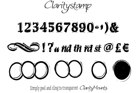 Number and Special Characters Stamp Set Remountable By Claritystamp