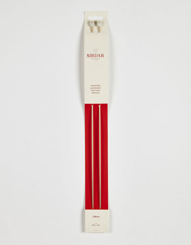 3.00mm Knitting Needles 40cm 16in Single Point Rose Gold Anodised Aluminium By Sirdar P003-40-0300