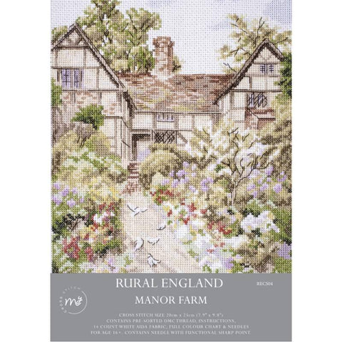 Manor Farm Rural England Counted Cross Stitch Kit By My Cross Stitch RECS04