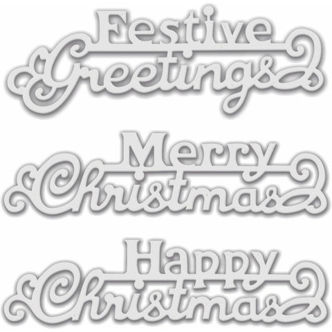 Festive Greetings Dies 3 Pcs Sweet Dixie By Sue Dix SDD544