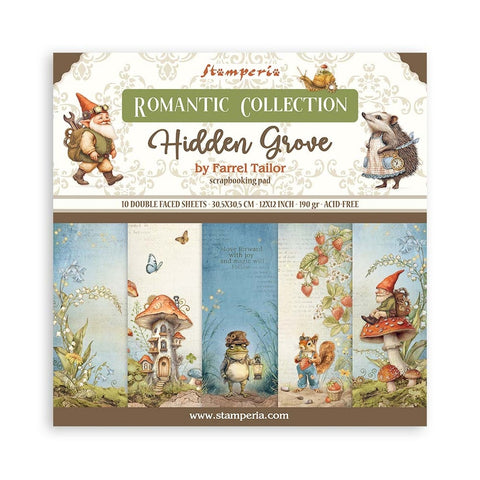 Hidden Grove By Farrel Tailor Scrapbooking Pad 10 Double Sided 30.5 x 30.5 cm (12x12) Stamperia SBBL168