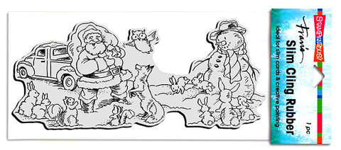 Santa Visit Photopolymer Stamps Franis By Stampendous CSL34