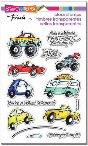 Wheels Clear Photopolymer Stamps Franis By Stampendous SSC1297