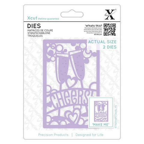Cheers! Celebration Large Dies 2Pcs. By Xcut for Do Crafts XCU 503088