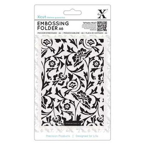 Baroque Florals Embossing Folder Die By Xcut for Do Crafts XCU 5151922