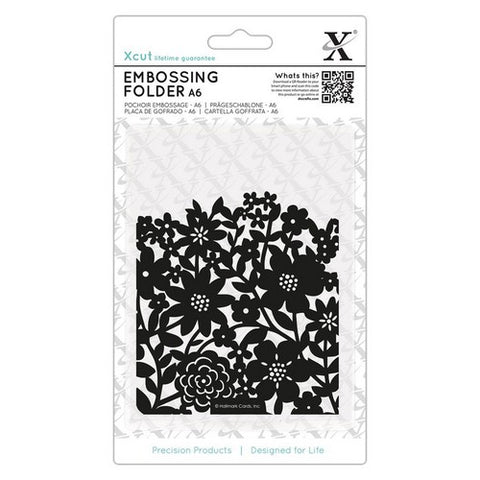Flower Curtain Embossing Folder Die By Xcut for Do Crafts XCU515230