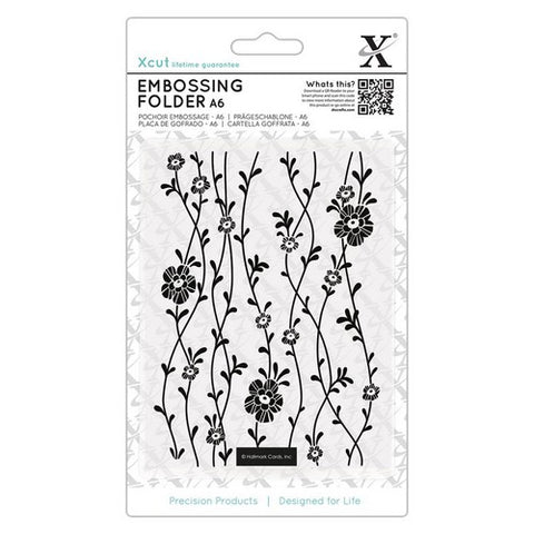 Blossom Vines Embossing Folder Die By Xcut for Do Crafts XCU515232