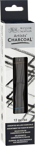 Artists Charcoal 12 pc Assorted Willow Charcoal Winsor and Newton 7005175