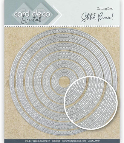 Stitch Round Cutting Dies Card Deco Essentials By Find It CDECD0027