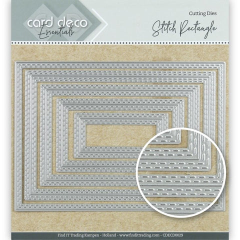 Stitch Rectangle Cutting Dies Card Deco Essentials By Find It CDECD0029