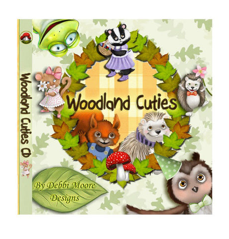 Woodland Cuties Digicrafting Papercrafting CD Rom By Debbi Moore Designs