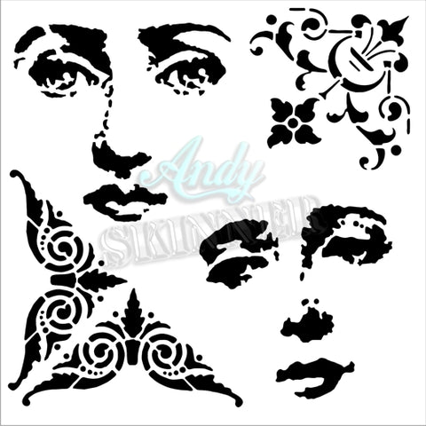 Tando Creative Andy Skinner Stencils - BAROQUE