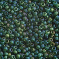 Frost Green Rainbow Miyuki Seed Beads 11/0 Approx 22g TRC339