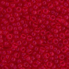 Red Orange Transparent Colour Miyuki Seed Beads Approx 11/0 22g TRC344