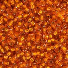Orange Silver Lined Miyuki Seed Beads 15/0 Approx 22g TR348