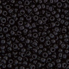 Black Opaque Miyuki Seed Beads 11/0 Approx 22g TRC355