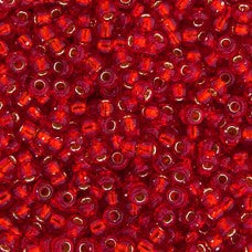 Flame Red Silver Lined Miyuki 11/0 Seed Beads Approx 22g TRC376