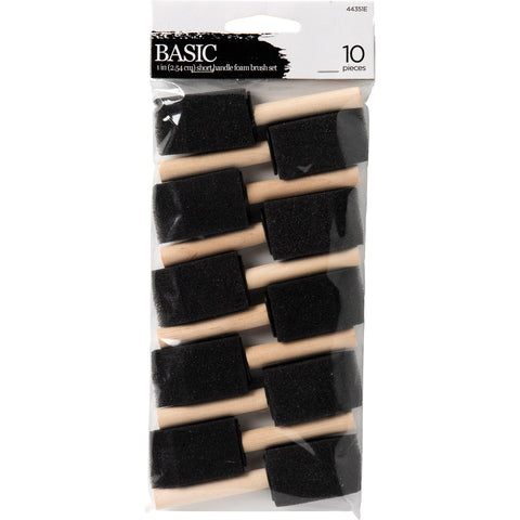 Short Handle Foam Brush Set 10pk. Plaid 44351E