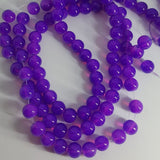 Baking Painted Glass Beads Imitation Opalite Round Blue Violet Beads 8mm approx 100pcs TRC437