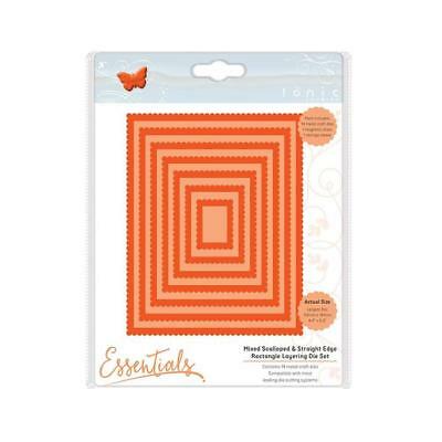 Mixed Scalloped and Straight Edge Rectangle Layering Die Tonic Studios 484E