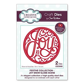 Joy Snow Globe Scene Festive Collection Craft Dies by Sue Wilson Creative Expressions CED3082