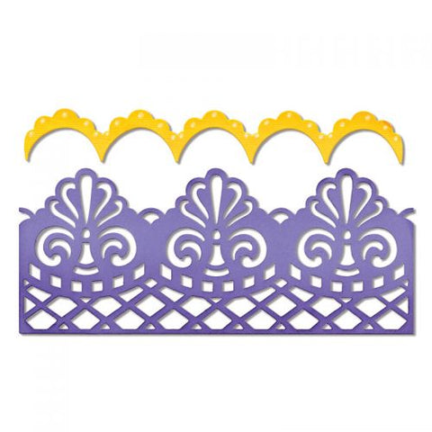 Damask & Scallop Borders Die Set Thinlits by Sizzix 658945