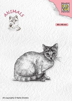 Cat Anilamls Stamp by Nellie Snellen Nellies Choice ANI023