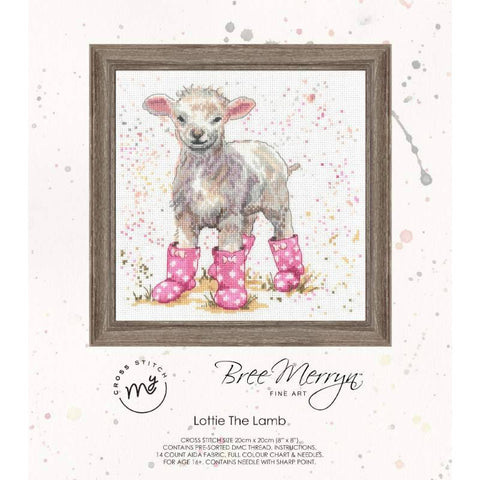 Lottie The Lamb Counted Cross Stitch Kit Bree Merryn By My Cross Stitch BMCS08