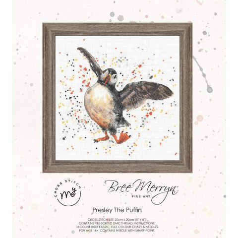 Presley The Puffin Counted Cross Stitch Kit Bree Merryn By My Cross Stitch BMCS12