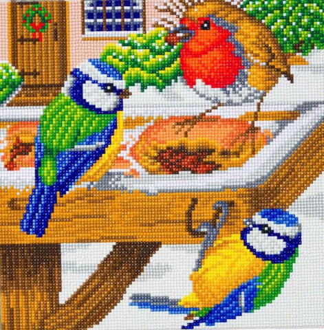 Hungry Birds 30 x 30cm Crystal Art Kit By Craft Buddy CAK-A120M