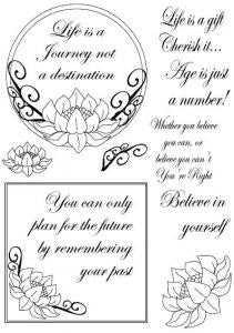 Lotus Frame Elements Clear Stamp Set CEC716 John Lockwood