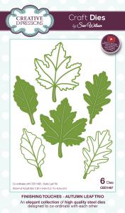 Autumn Leaftrio Dies Finishing Touches Collection Sue Wilson Creative Expressions CED1467