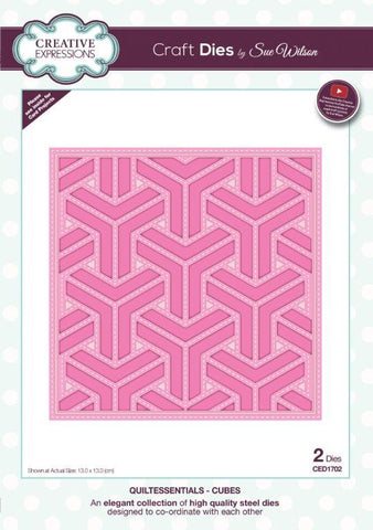 Cubes Quiltessentials Collection Background Die By Sue Wilson Creative Expressions CED1702