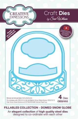 Domed Snow Globe Scene Fillables Collection Sue Wilson Creative Expressions CED21012