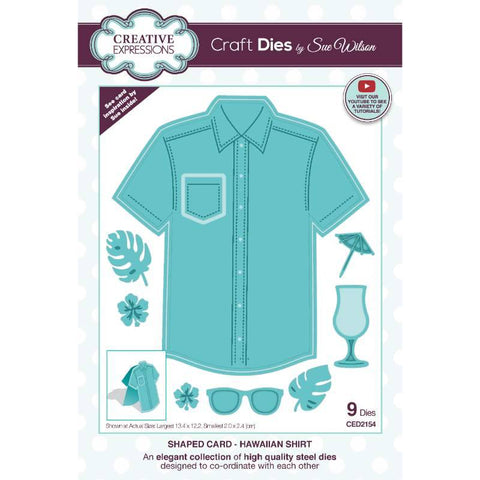 Hawaiian Shirt Shaped Collection Dies Creative Expressions CED2154
